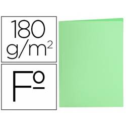 Subcarpeta de cartulina Liderpapel Tamaño folio Verde pastel 180g/m2