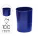 Cubilete portalapices q-connect plastico azul opaco.