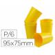 Vaso ABS amarillo 95x75 mm Borde grueso redondeado