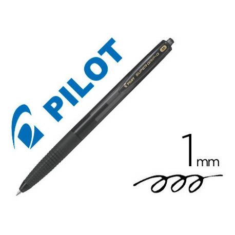 Boligrafo Pilot Super Grip G Negro 0,4 mm retráctil (68799)
