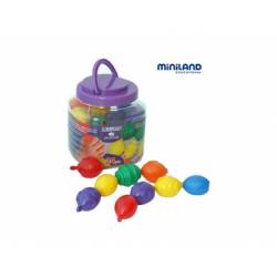 Juego para bebes a partir de 2 años Maxichain 4 cuentas marca Miniland