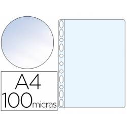 Funda Multitaladro Q-Connect A4 100 MC Cristal Caja 100