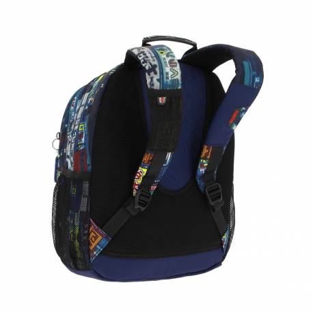 Mochila escolar poliester Pencil Totto 44x34x24 cm (MA04ECO031-1810H-6LI)