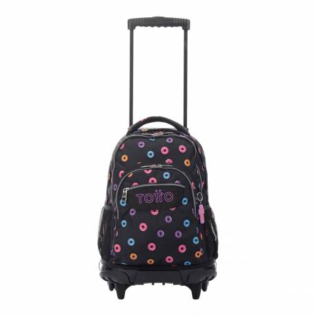 Mochila escolar marca Totto renglones con ruedas 37x52x25cm (MA03ECO006 -2120P-3CE)
