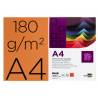 Cartulina Liderpapel naranja fuerte a4 180 g/m2