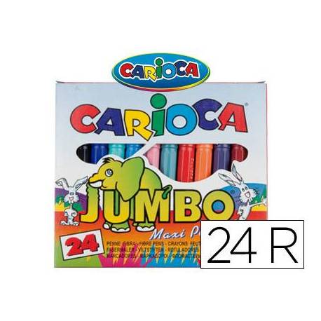 Rotulador Carioca Jumbo grueso lavable caja de 24 rotuladores