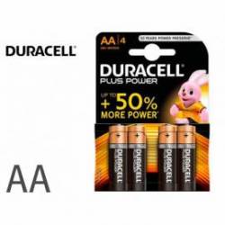 Pilas marca Duracell alcalina plus AA -blister con 4 pilas