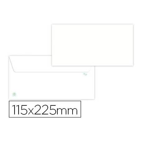 Sobre americano Liderpapel Blanco 115x225 mm papel reciclado 90 gramos Caja 500 unidades
