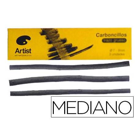 Carboncillo artist medianos 5-6 mm caja de 6 barras