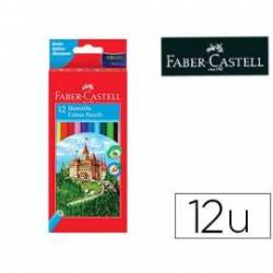 Lapices de colores Faber-Castell hexagonal caja de 12 unidades + sacapuntas