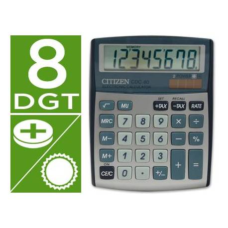 Calculadora Sobremesa Citizen CDC-80 8 digitos