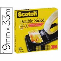Cinta adhesiva Scotch doble cara 33 mt x 19 mm