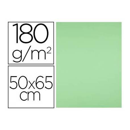 Cartulina Liderpapel verde pistacho 50x65 cm 180 g/m2