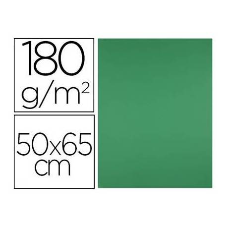 Cartulina Liderpapel verde navidad 50x65 cm 180g/m2