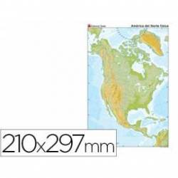 Mapa mudo America del Norte fisico