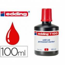 Tinta permanente rotulador Edding T-100 rojo
