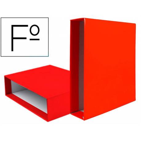 Caja Archivador Liderpapel Documenta Folio Lomo 82mm color Rojo