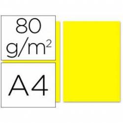 Papel Liderpapel color amarillo A4 80 g/m2 100 hojas