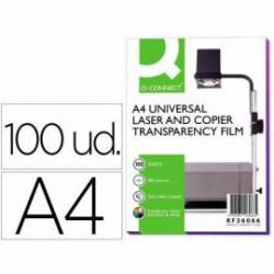 Transparencias Din A4 Q-Connect, válido para impresora láser