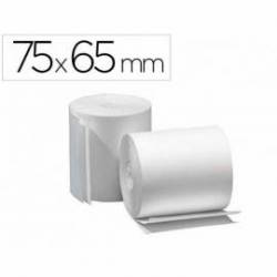 Rollos Electra copiativo para sumadoras. Medidas 75x65 mm. Mandril 12 mm.