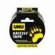 CINTA ADHESIVA MARCA UHU AMERICANA GRIZZLY TAPE ULTRAFUERTE COLOR PLATA 25 MT X 48 MM