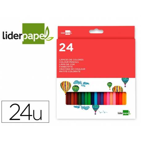 Lapices de colores Liderpapel hexagonal caja de 24 Unidades