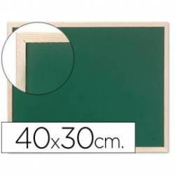 Pizarra Q-Connect verde marco madera 40x30 cm