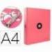 CARPETA 4 ANILLAS 40 MM MIXTAS LIDERPAPEL ANTARTIK A4 FORRADA CORAL