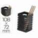 CUBILETE PORTALAPICES Q-CONNECT DE METAL CUADRADO NEGRO DIAMETRO 72 MM ALTURA 108 MM