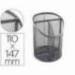 CUBILETE PORTALAPICES Q-CONNECT DE METAL REJILLA PLATA CON 3 COMPARTIMIENTOS DIAMETRO 110 ALTURA 147 MM