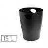 Papelera plastico Exacompta Ecoblack Negro 15 litros