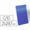 FUNDA DURABLE MAGNETICA 210X297 MM PLASTICO AZUL VENTANA TRANSPARENTE PACK DE 10 UNIDADES