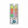 ACUARELA PRIMO 8 COLORES METAL + 4 COLORES NEON CON PINCEL Y PALETA DE MEZCLA ESTUCHE