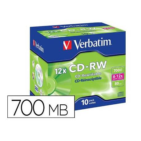 CD-RW VERBATIM 700MB 80 min 12x
