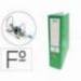 Archivador de palanca Elba Carton forrado PVC Folio Lomo de 80 mm Verde