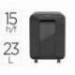 DESTRUCTORA DE DOCUMENTOS FELLOWES LX201 CAPACIDAD DE 15H SEGURIDAD P5 GRAPAS CLIPS Y TARJETAS 23 LITROS COLOR NEGRA