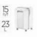 DESTRUCTORA DE DOCUMENTOS FELLOWES LX201 CAPACIDAD DE 15 H SEGURIDAD P5 CLIPS GRAPAS Y TARJETAS 23L BLANCA