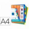 Separador Elba plastico DIN A4 11 taladros colores surtidos