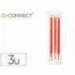 Recambio Boligrafo Q-Connect Retractil KF11059 Rojo Caja 3 unidades