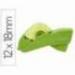 PORTARROLLO Q-CONNECT AUTOMATICO PLASTICO VERDE PARA CINTAS DE 12 Y 19 MM INCLUYE 2 CINTAS