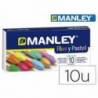 Lapices de Cera Manley Colores Surtidos fluor y pastel Caja 10 colores