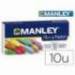 Lapices de Cera Manley Colores Surtidos fluor y pastel Caja 10 colores