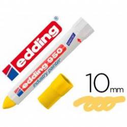 Rotulador Edding 950 permanente amarillo opaco con punta gruesa y redonda de 10mm