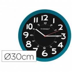 Reloj de pared Q-Connect azul 30 cm