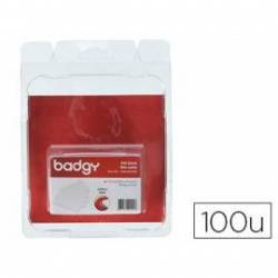 Tarjeta Badgy PVC 53,98x85,60 mm Grosor 0,50 mm Pack de 100 unidades