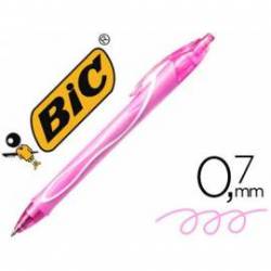 Boligrafo Bic Gelocity Quick Dry Retractil tinta gel Rosa 0,7 mm