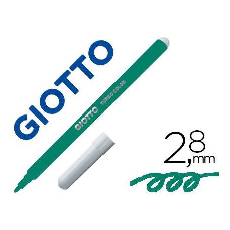 Rotulador Giotto Turbo Punta Media Lavable Verde Oscuro