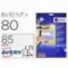 Tarjeta de visita Avery en Blanco mate 85x54 mm Imprimible doble cara 260 gr Pack de 80