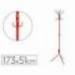 PERCHERO METALICO Q-CONNECT COLOR ROJO 8 COLGADORES 173X51 CM