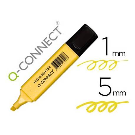 Rotulador Q-Connect Fluorescente Pastel Amarillo